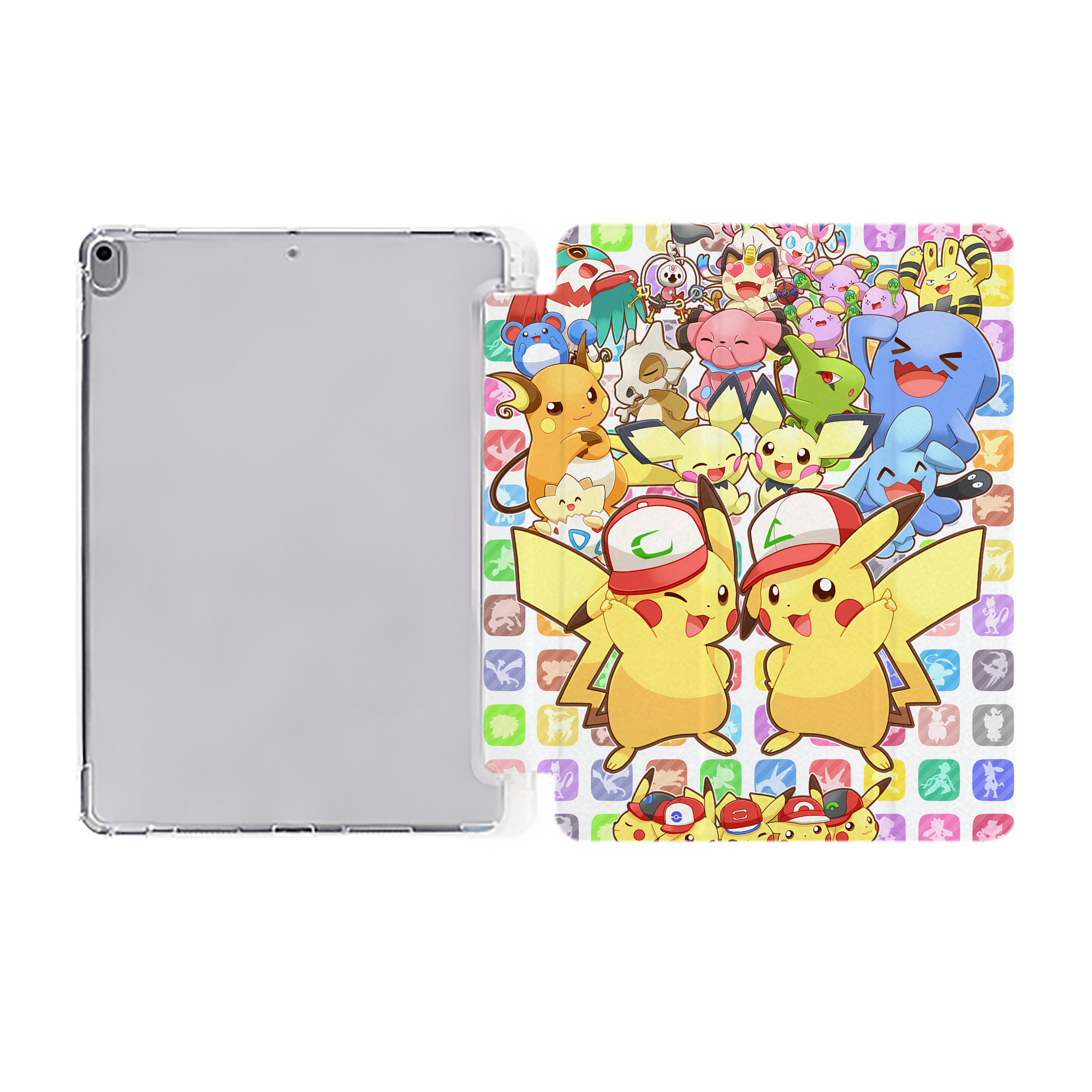 （画像用） ポケットモンスター Pokémon IPad ケース ペン収納付き 三つ折りスタンド PUレザー×シリコン 対応機種9.5/10.5/10.9インチ
